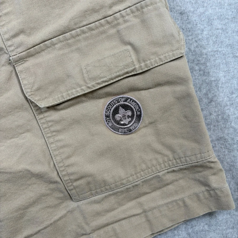 Boy Scouts of America Cargo Shorts Men 40 (Fits 38) Tan Canvas Uniform 5